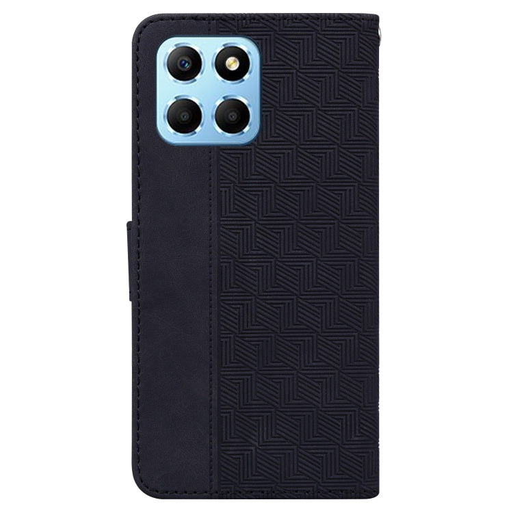 For Honor X8 5G Geometric Embossed Leather Phone Case