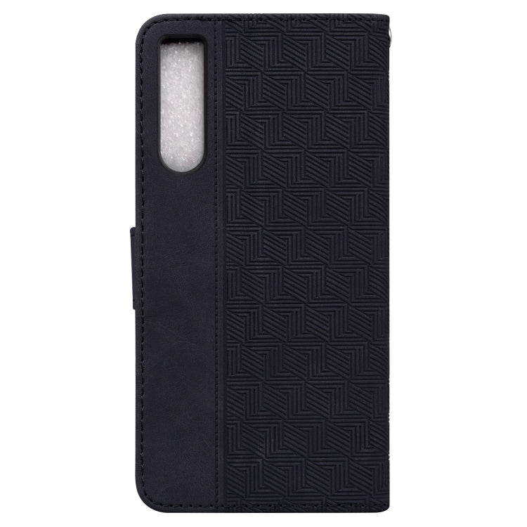 For Sony Xperia 10 IV 2023 Geometric Embossed Leather Phone Case