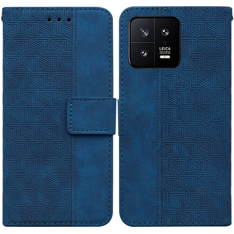 For Xiaomi 13 5G Geometric Embossed Leather Phone Case