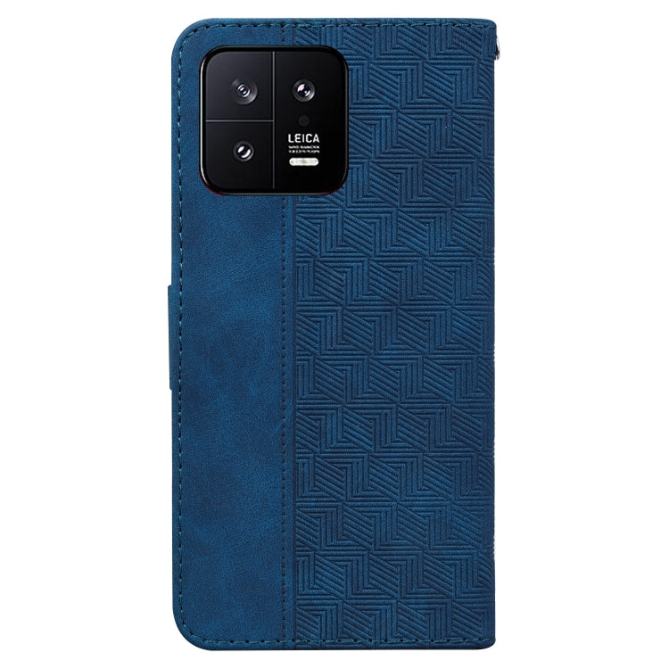 For Xiaomi 13 5G Geometric Embossed Leather Phone Case