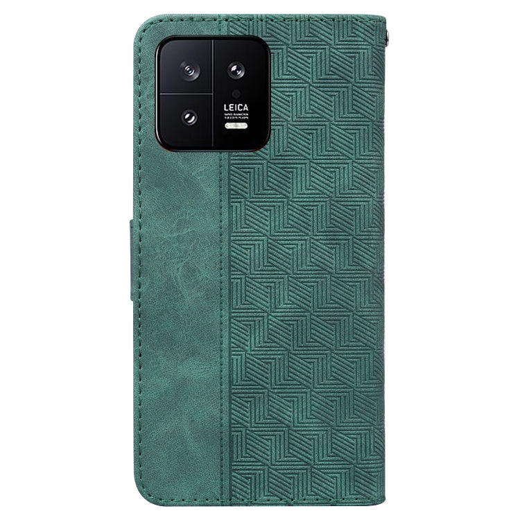 For Xiaomi 13 5G Geometric Embossed Leather Phone Case