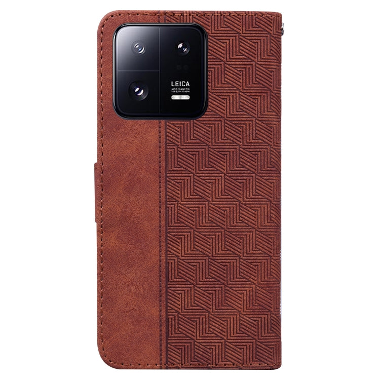 For Xiaomi 13 Pro Geometric Embossed Leather Phone Case