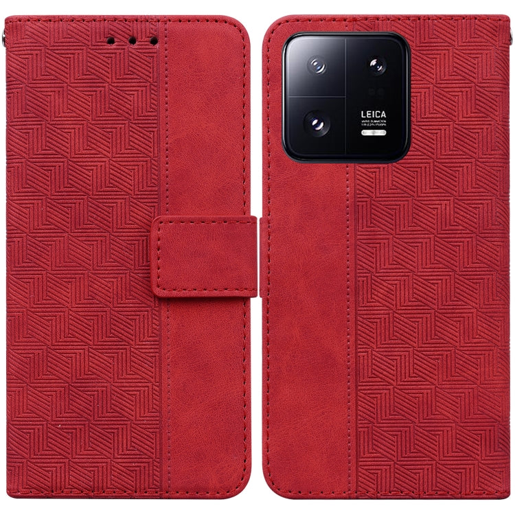 For Xiaomi 13 Pro Geometric Embossed Leather Phone Case