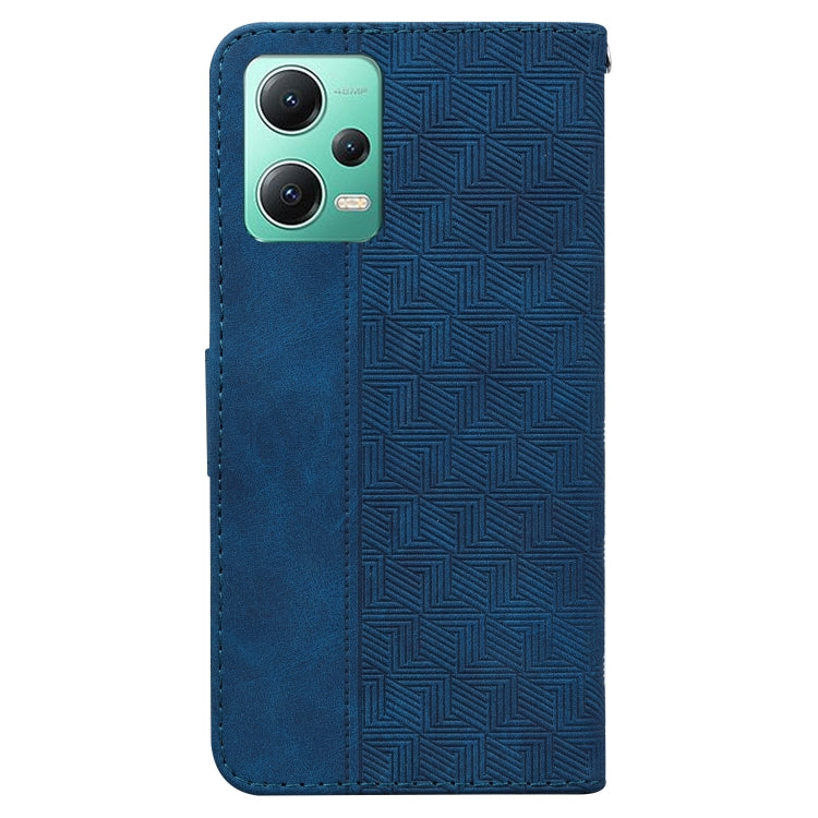 For Xiaomi Redmi Note 12 5G Geometric Embossed Leather Phone Case