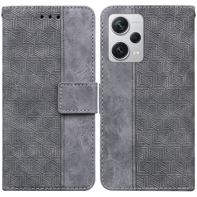 For Xiaomi Redmi Note 12 Pro+ Geometric Embossed Leather Phone Case