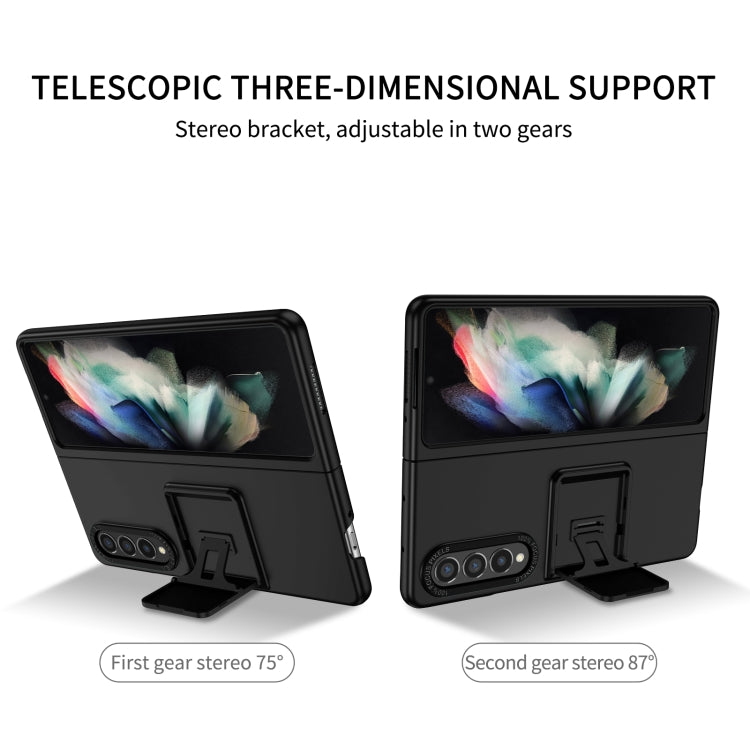For Samsung Galaxy Z Fold3 5G Three-dimensional Folding Holder PC Phone Case