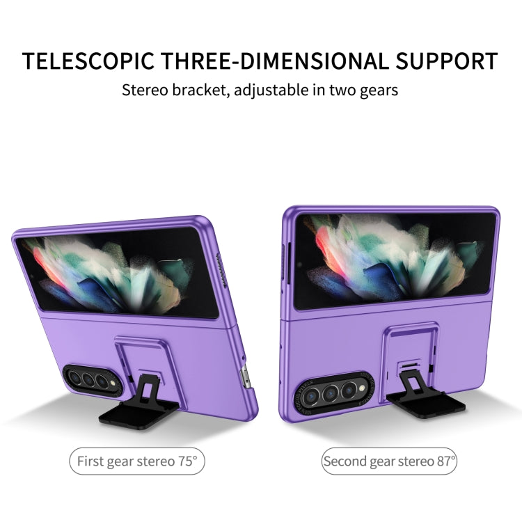 For Samsung Galaxy Z Fold3 5G Three-dimensional Folding Holder PC Phone Case