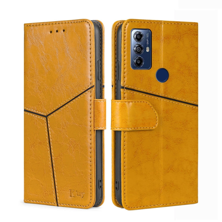 For Motorola Moto G Play 2023 Geometric Stitching Horizontal Flip Leather Phone Case
