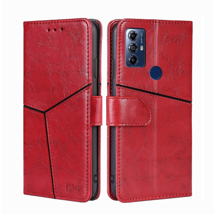 For Motorola Moto G Play 2023 Geometric Stitching Horizontal Flip Leather Phone Case