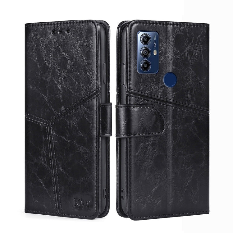 For Motorola Moto G Play 2023 Geometric Stitching Horizontal Flip Leather Phone Case