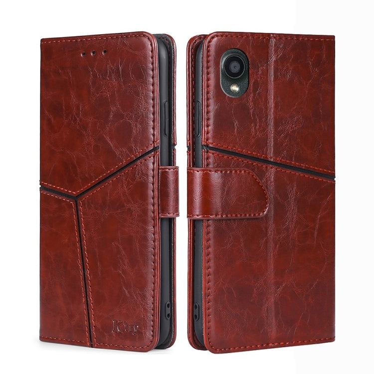 For Kyocera Digno BX2-Digno SX2-A101KC Geometric Stitching Horizontal Flip Leather Phone Case