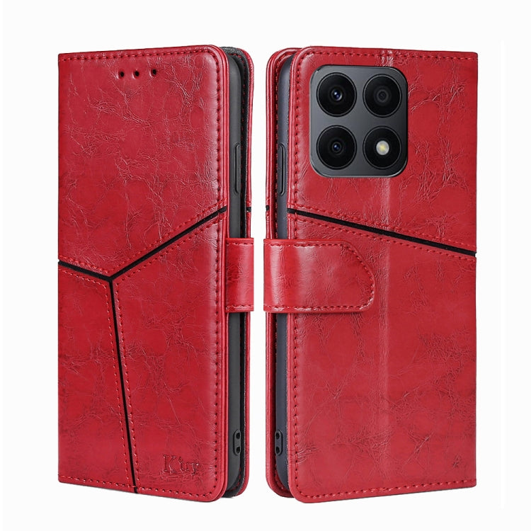 For Honor X8A Geometric Stitching Horizontal Flip Leather Phone Case