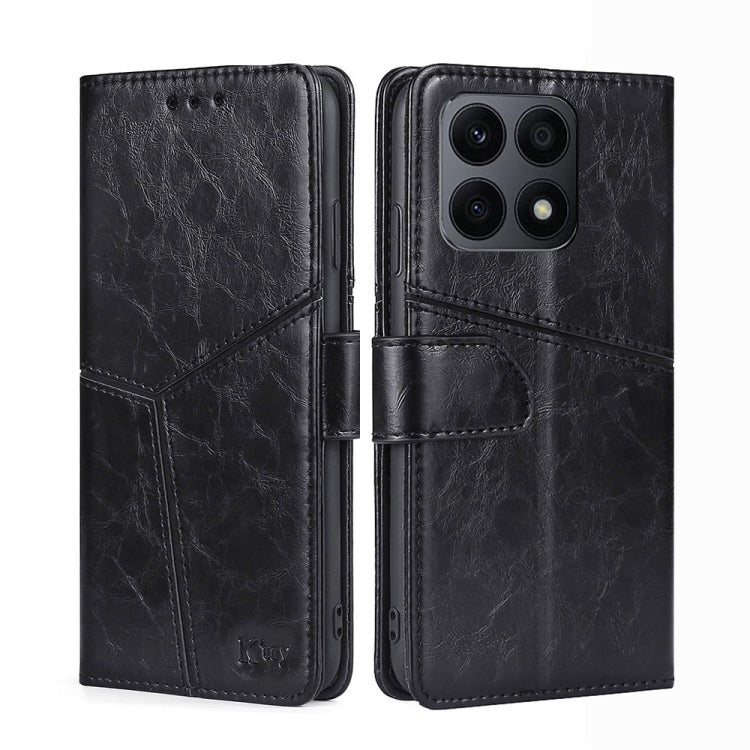 For Honor X8A Geometric Stitching Horizontal Flip Leather Phone Case
