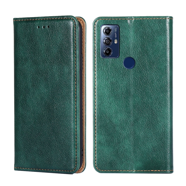 For Motorola Moto G Play 2023 Gloss Oil Solid Color Magnetic Leather Phone Case