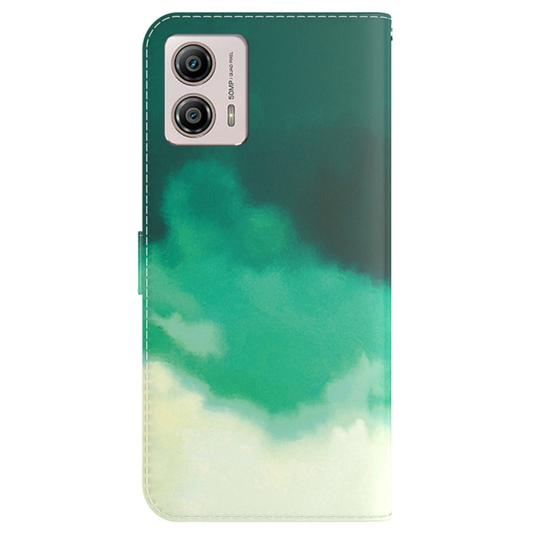 For Motorola Moto G13 / G23 / G53 Watercolor Pattern Flip Leather Phone Case