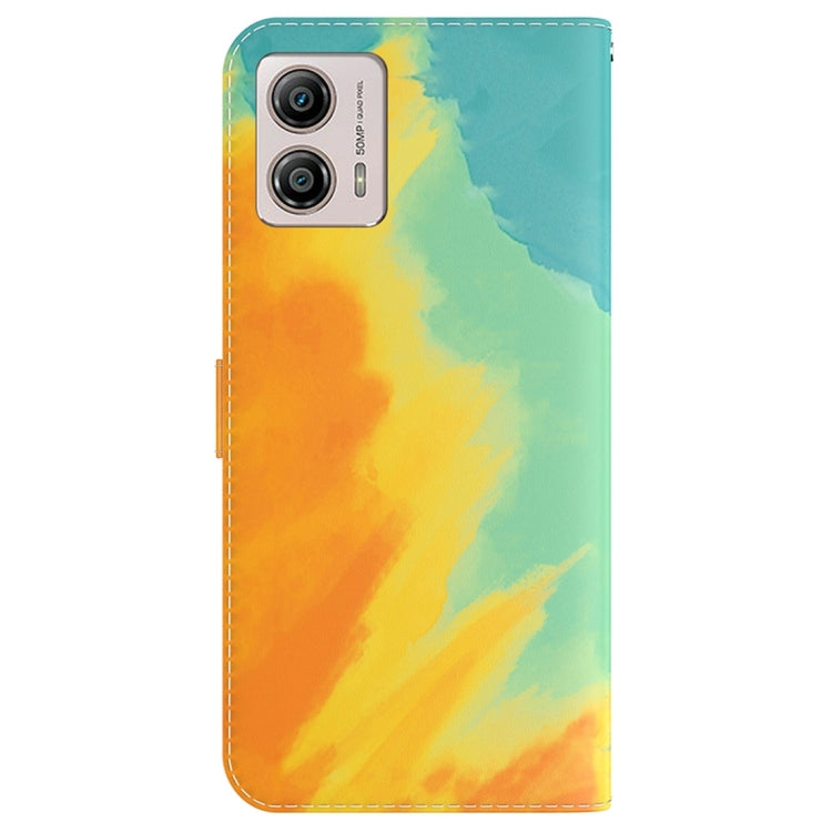 For Motorola Moto G13 / G23 / G53 Watercolor Pattern Flip Leather Phone Case