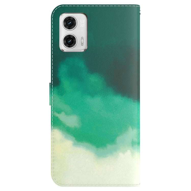 For Motorola Moto G73 Watercolor Pattern Flip Leather Phone Case