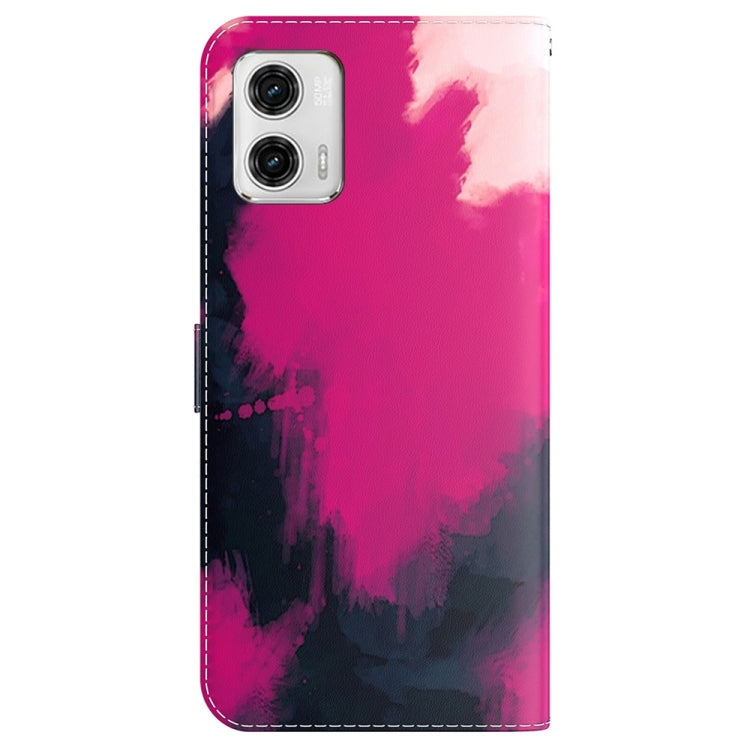 For Motorola Moto G73 Watercolor Pattern Flip Leather Phone Case