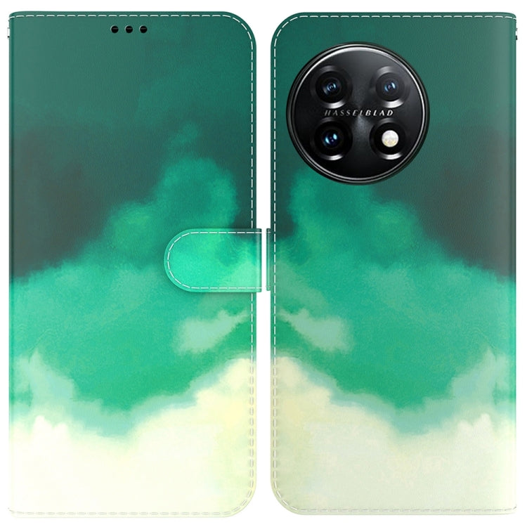 For OnePlus 11 Watercolor Pattern Flip Leather Phone Case