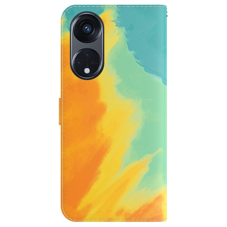 For OPPO Reno8 T 5G / A1 Pro 5G Watercolor Pattern Flip Leather Phone Case