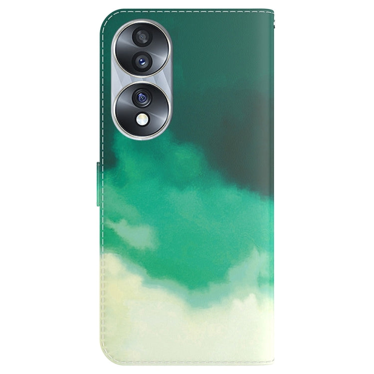 For Honor 70 Watercolor Pattern Flip Leather Phone Case