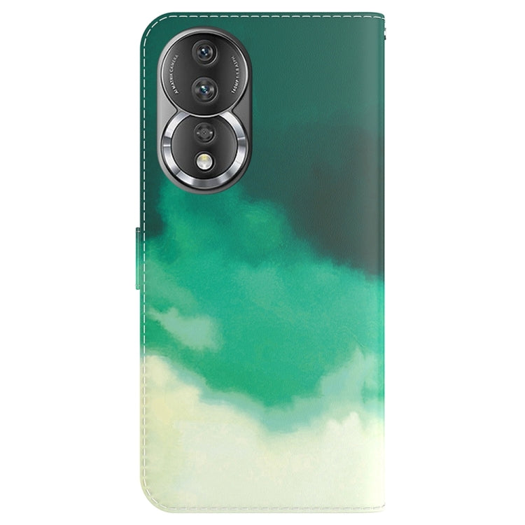 For Honor 80 Watercolor Pattern Flip Leather Phone Case
