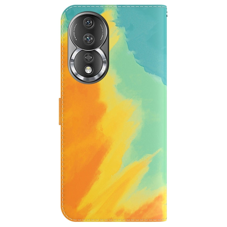 For Honor 80 Watercolor Pattern Flip Leather Phone Case