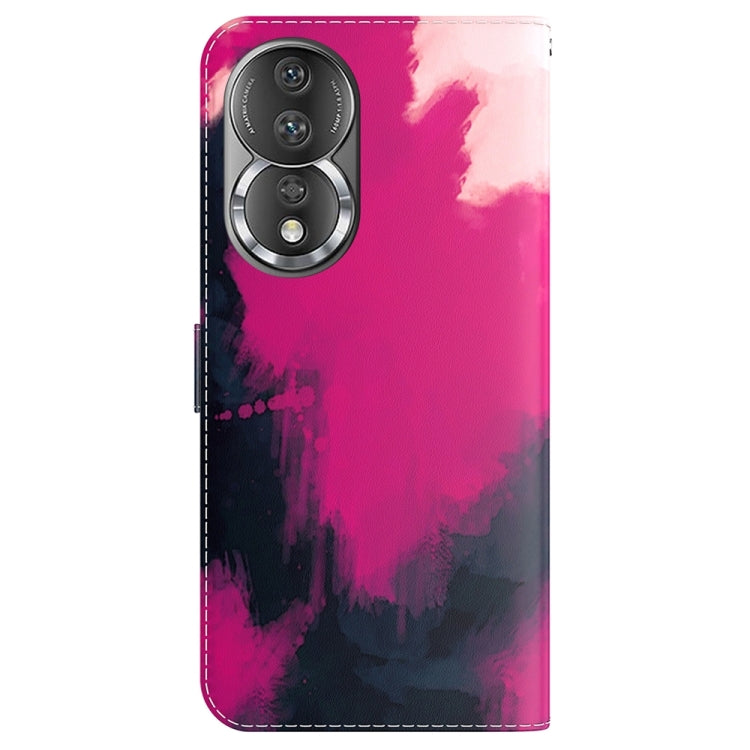 For Honor 80 Watercolor Pattern Flip Leather Phone Case