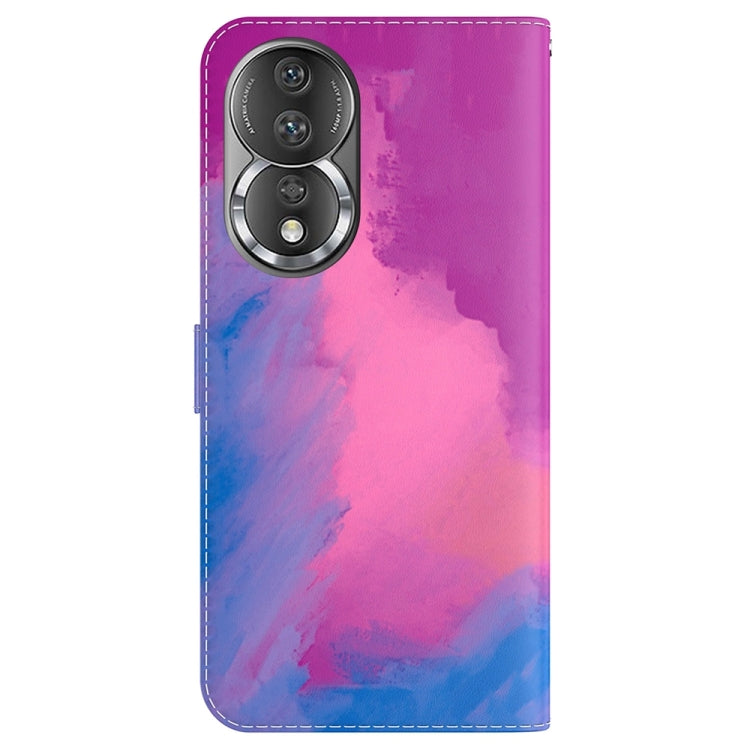 For Honor 80 Watercolor Pattern Flip Leather Phone Case