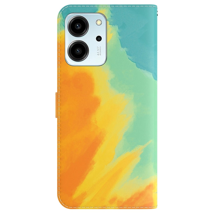 For Honor 80 SE Watercolor Pattern Flip Leather Phone Case