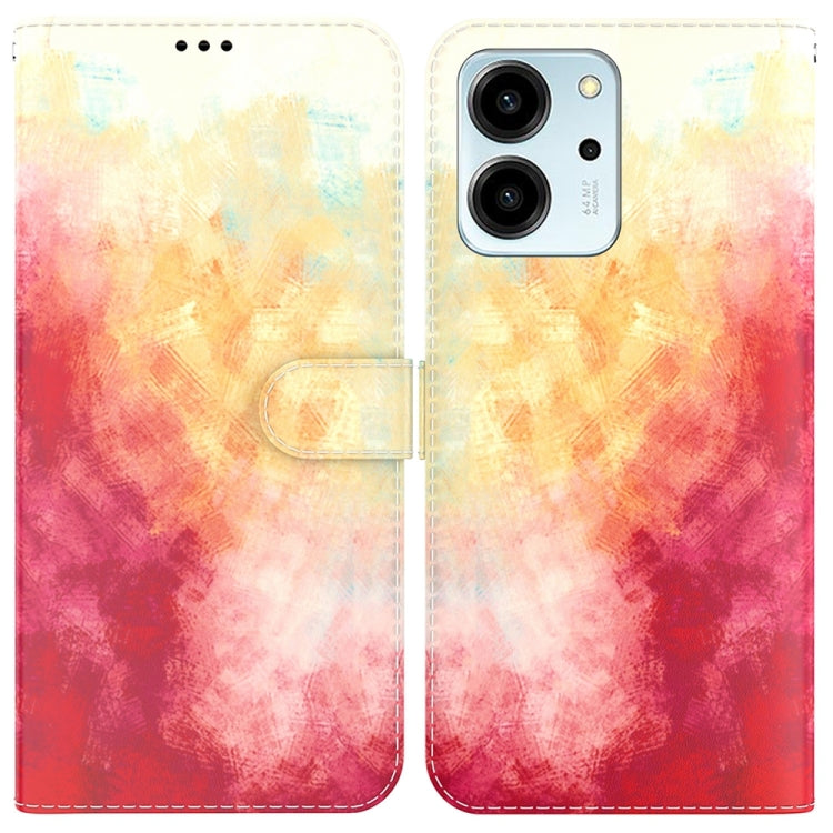 For Honor 80 SE Watercolor Pattern Flip Leather Phone Case