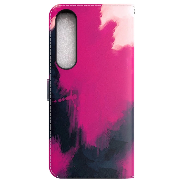 For Sony Xperia 1 IV 2023 Watercolor Pattern Flip Leather Phone Case