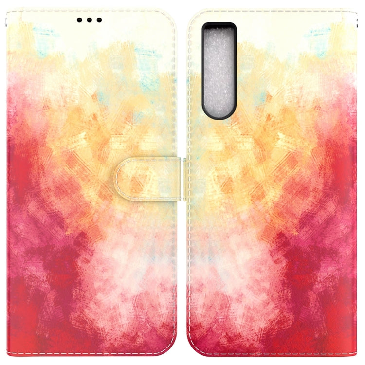 For Sony Xperia 10 IV 2023 Watercolor Pattern Flip Leather Phone Case