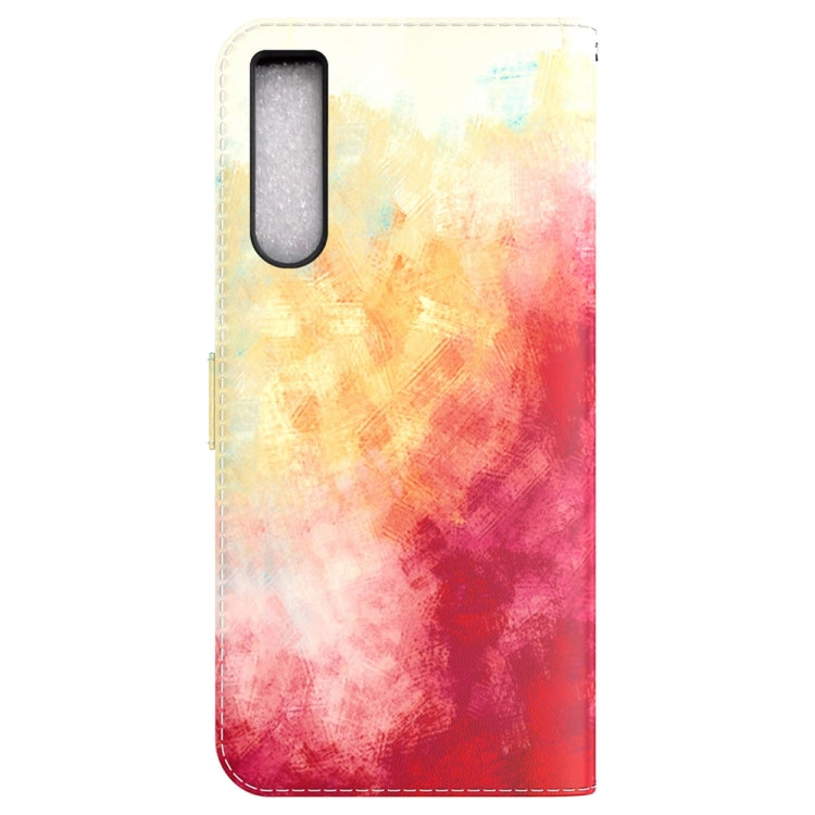 For Sony Xperia 10 IV 2023 Watercolor Pattern Flip Leather Phone Case