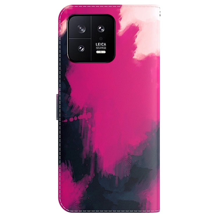For Xiaomi 13 5G Watercolor Pattern Flip Leather Phone Case