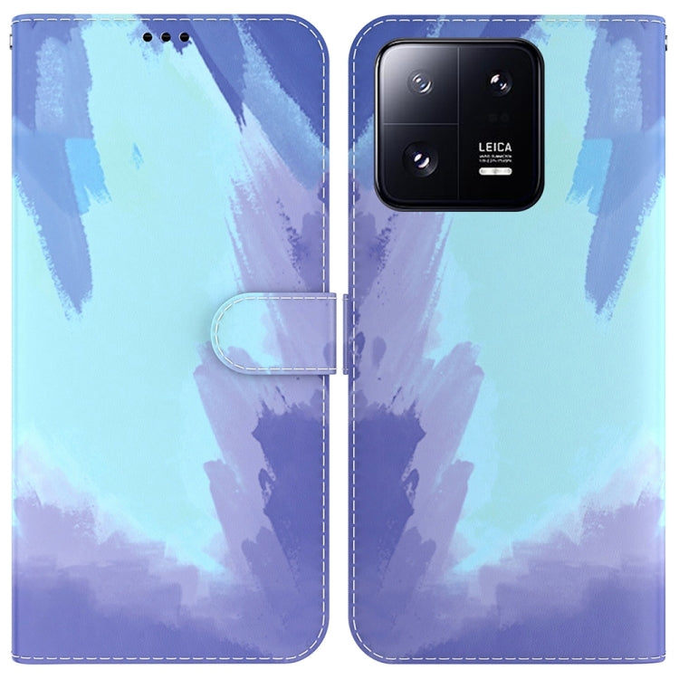 For Xiaomi 13 Pro Watercolor Pattern Flip Leather Phone Case