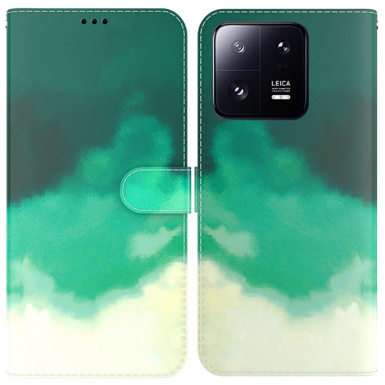 For Xiaomi 13 Pro Watercolor Pattern Flip Leather Phone Case