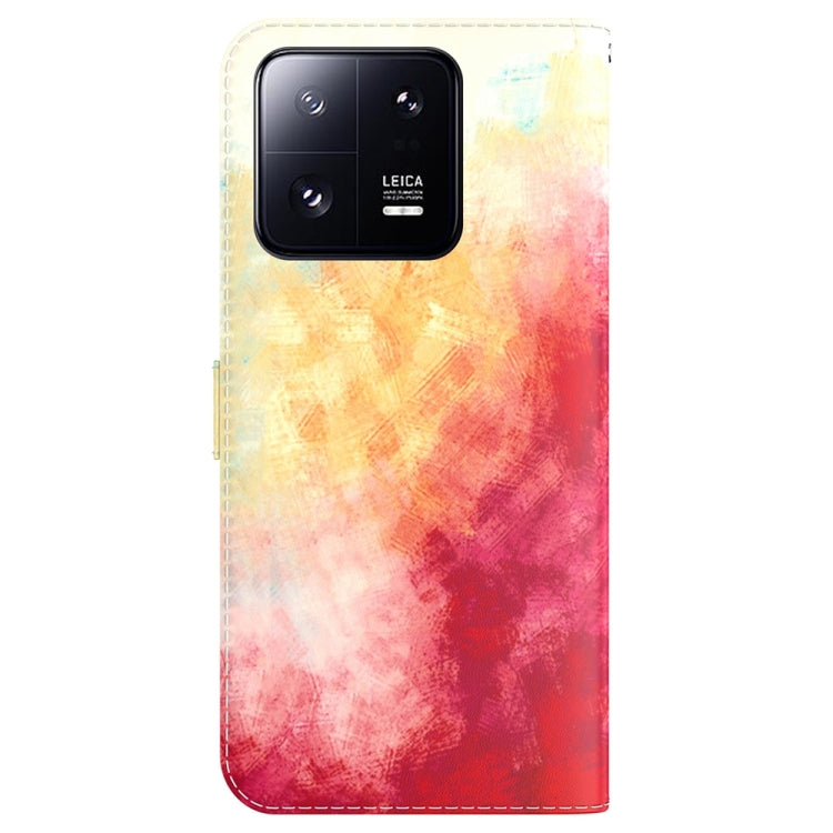 For Xiaomi 13 Pro Watercolor Pattern Flip Leather Phone Case