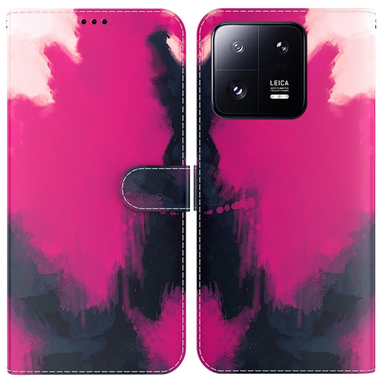 For Xiaomi 13 Pro Watercolor Pattern Flip Leather Phone Case