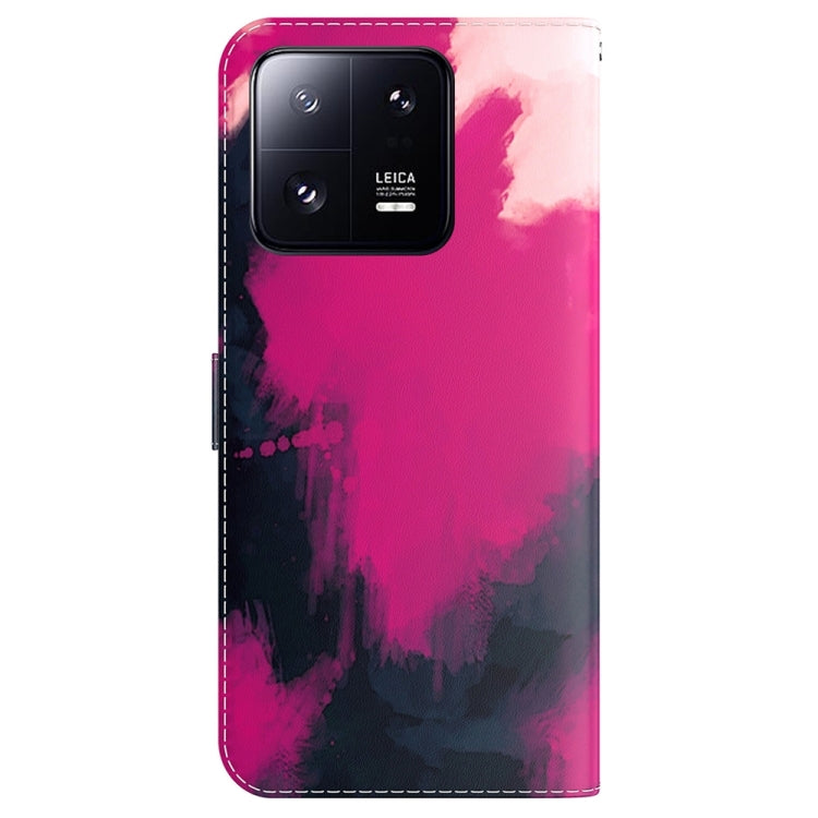 For Xiaomi 13 Pro Watercolor Pattern Flip Leather Phone Case