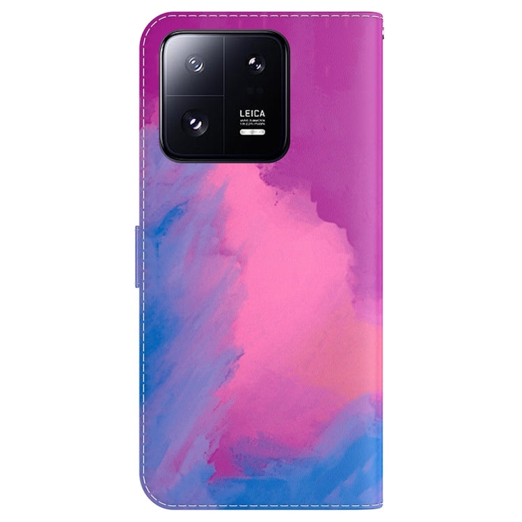 For Xiaomi 13 Pro Watercolor Pattern Flip Leather Phone Case