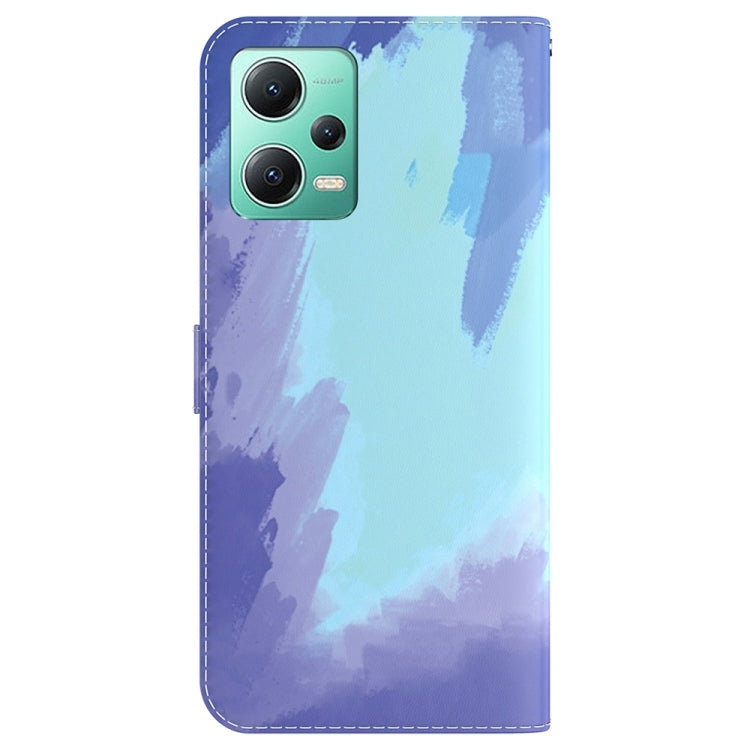 For Xiaomi Redmi Note 12 5G Watercolor Pattern Flip Leather Phone Case