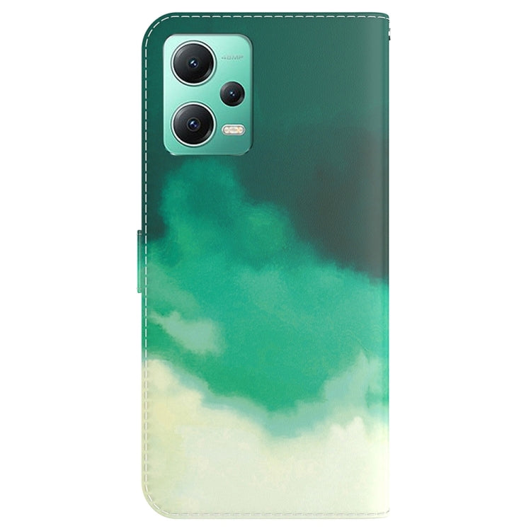 For Xiaomi Redmi Note 12 5G Watercolor Pattern Flip Leather Phone Case