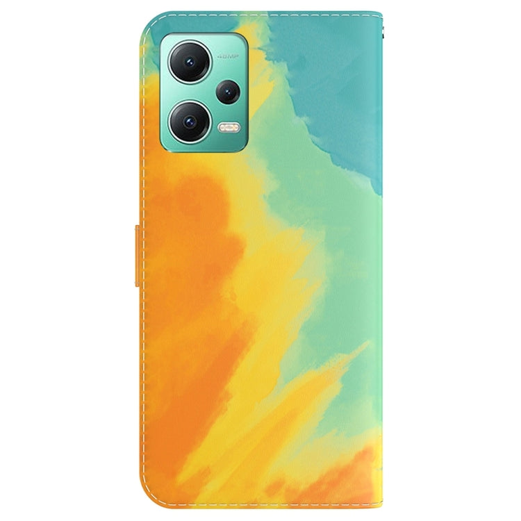 For Xiaomi Redmi Note 12 5G Watercolor Pattern Flip Leather Phone Case
