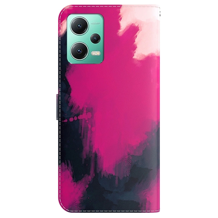 For Xiaomi Redmi Note 12 5G Watercolor Pattern Flip Leather Phone Case