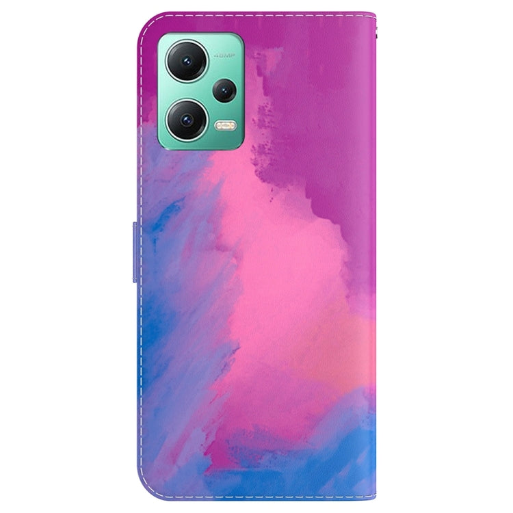 For Xiaomi Redmi Note 12 5G Watercolor Pattern Flip Leather Phone Case