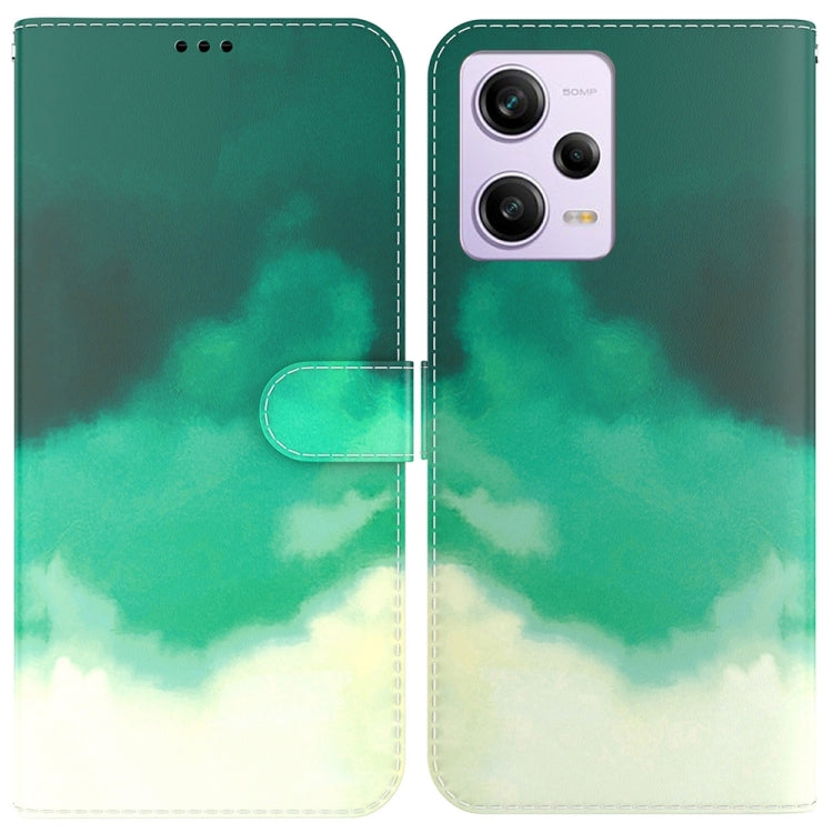For Xiaomi Redmi Note 12 Pro 5G Watercolor Pattern Flip Leather Phone Case