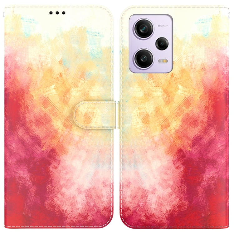 For Xiaomi Redmi Note 12 Pro 5G Watercolor Pattern Flip Leather Phone Case