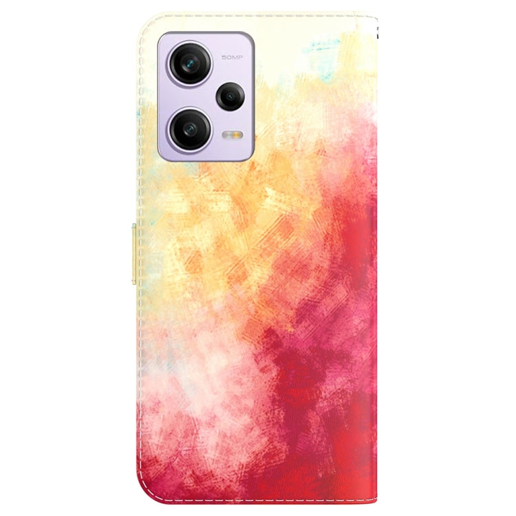 For Xiaomi Redmi Note 12 Pro 5G Watercolor Pattern Flip Leather Phone Case