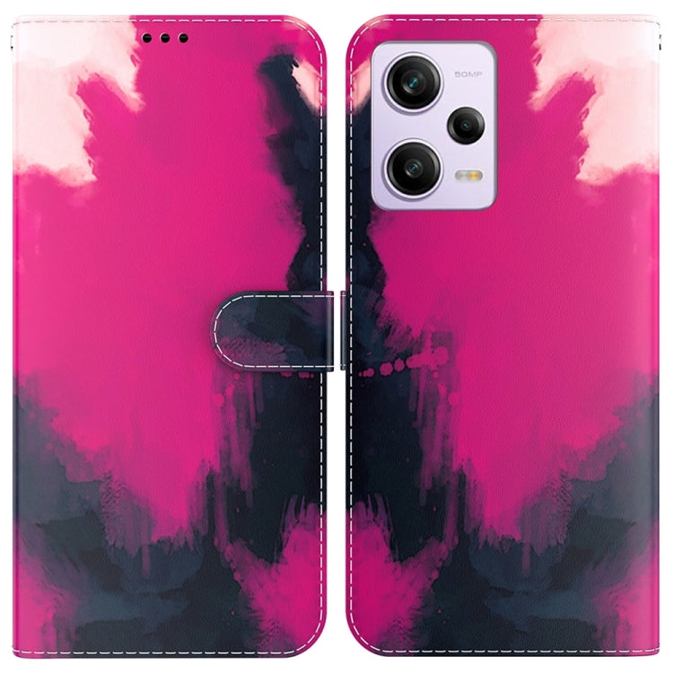 For Xiaomi Redmi Note 12 Pro 5G Watercolor Pattern Flip Leather Phone Case